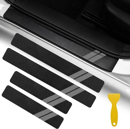 Vista 10 de YOSRTER 4 calcomanías decorativas para umbral de puerta, para Dodge Charger Challenger Durango Journey, ajuste universal para todos los autos Dodge