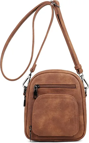 Vista 7 de FADEON Mini bolsos cruzados para mujer, bolso cruzado pequeño, bolso cruzado de diseñador, bolsa de hombro, ranura para tarjetas