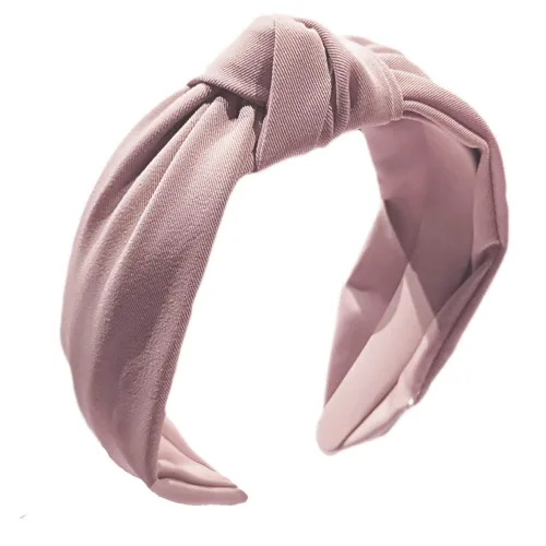 Vista 17 de Diadema para mujeres, diadema ancha anudada, banda elástica para el cabello de yoga, accesorios de moda para el cabello para mujeres (Beige)