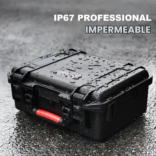 Vista 4 de Funda rígida para DJI Air 3S/Air 3 – Fundas de transporte impermeables, bolsa de almacenamiento portátil para DJI Fly More Combo, controlador RC