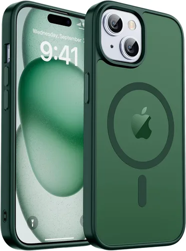 Vista 286 de zapica Funda magnética para iPhone Air, con protector de pantalla de vidrio templado, compatible con MagSafe, translúcida mate, a prueba de golpes