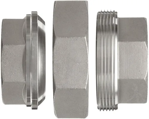 Vista 3 de Conexión de tuberías de acero inoxidable 304, unión, clase 150, hembra NPT., 1