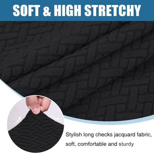 Vista 7 de Smiry - Fundas impermeables para cojines de sofá, fundas de cojín elásticas de jacquard gruesas para sofá, protector de muebles elástico lavable
