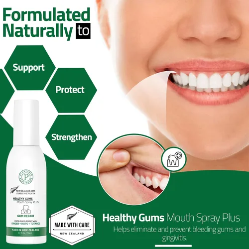 Vista 5 de Spray de enjuague oral para enfermedades de las encías y tratamiento de la gingivitis para adultos, 1.7 fl oz, 142 porciones, alternativa natural