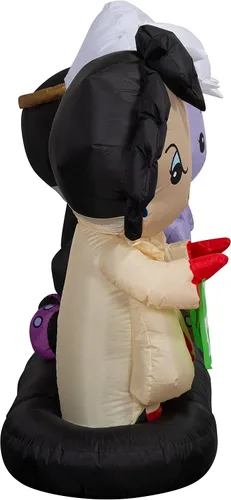 Vista 3 de Gemmy Airblown Disney Villains Scene Disney, 4 pies de alto, verde