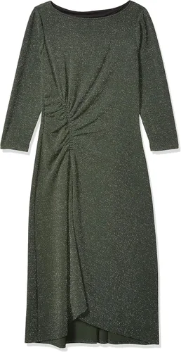 Vista 3 de Donna Morgan Vestido con dobladillo asimétrico de punto con purpurina para mujer