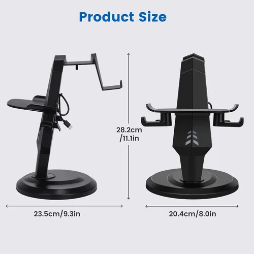 Vista 6 de VR Stand, Headset Charging Dock, VR Display Stand Accessories for Oculus Quest, Quest 2,Rift, Rift S, Valve Index Headset and Touch Controllers