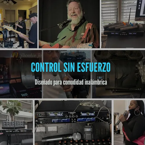 Vista 5 de Phenyx Pro Sistema de micrófono inalámbrico, juego de micrófono inalámbrico de metal con funda, micrófonos dinámicos inalámbricos de mano