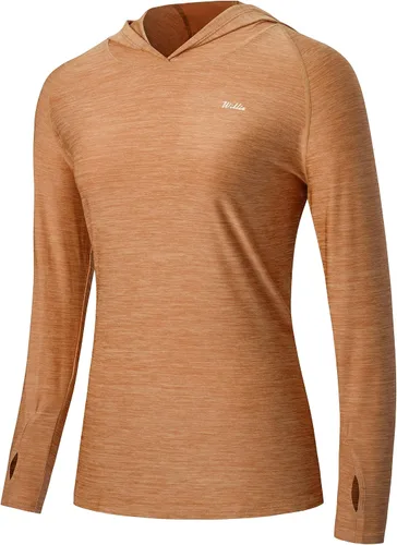 Vista 37 de Willit - Sudadera con capucha y protección solar FPU 50+ para mujer, camiseta de manga larga con FPS, ligera, para exteriores, senderismo, pesca
