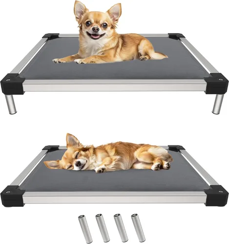 Vista 18 de FXW TitanNest Cama Elevada para Perros a Prueba de Masticación, Catre Elevado para Uso en Interiores/Exteriores/Camping, Cama Acolchada