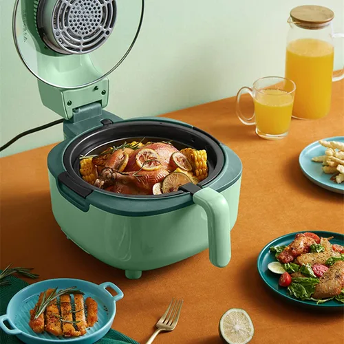 Vista 5 de Household 5L Electric Air Fryer Oil Free Low Fat Cooking Automatic Oil-Free Fryer French Fries Fryer