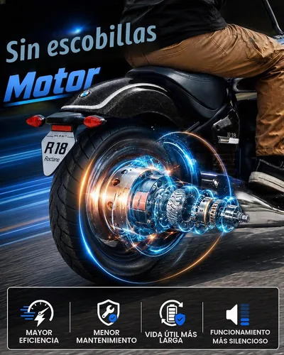 Vista 4 de Motocicleta eléctrica con licencia BMW 24V para niños grandes 8-12 Negro