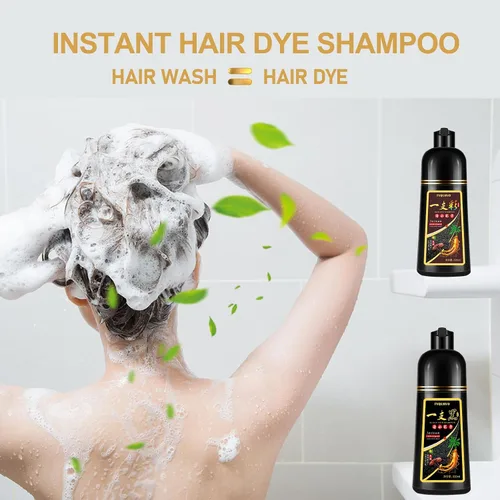 Vista 6 de Champú y tinte instantáneo para el cabello castaño - Champú de color rubio y castaño 3 en 1