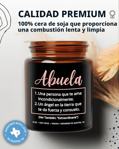 Vista 7 de Vela de Abuela - El mejor regalo de cumpleaños español para Abuela, Regalo de Cumpleaos