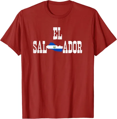 Vista 3 de Camiseta salvadoreña con bandera de El Salvador, Negro, S