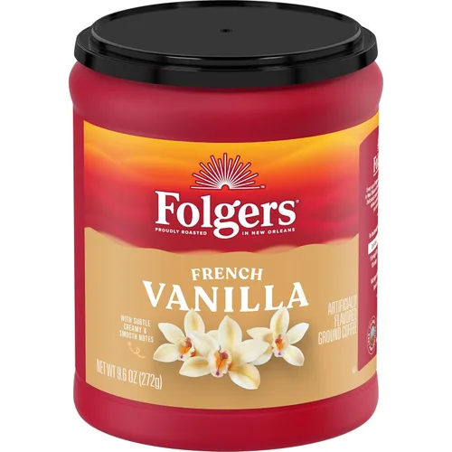 Vista 9 de Folgers Café molido con sabor a caramelo mantequilla, recipiente de 9.6 onzas (paquete de 6)