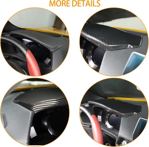 Vista 6 de Cubierta de tablero de consola central para Toyota Supra GR A90 A91 MK5 2019-2025, cubierta de borde de panel de tablero de ABS, bisel de cubierta