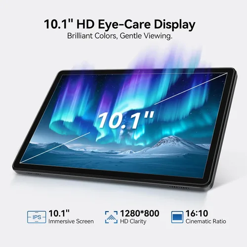 Vista 11 de 10.1 Inch Android 16 Tablet, 12GB + 64GB, Helio G80 for Home Use, WiFi