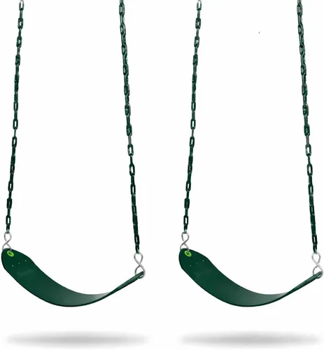Vista 10 de Swurfer Paquete de 2 cinturones clásicos para parque infantil, con revestimiento de goma sin pellizcos, cadenas colgantes de metal de 66 pulgadas