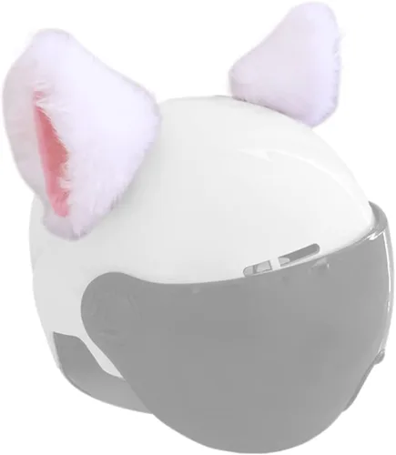 Vista 12 de Orejas de gato para casco, orejas de felpa, accesorio adhesivo para casco para bicicleta, motocicleta, superficies lisas, decoración de cascos