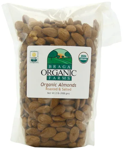 Vista 4 de Braga Organic Farms Almendras naturales orgánicas bolsa de 2 libras