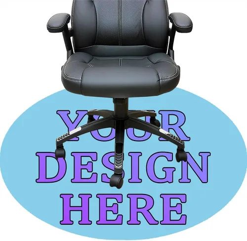 Vista 30 de Tapete redondo personalizado para silla de escritorio de oficina, diseño de tu propio logotipo de foto, texto, alfombrillas circulares