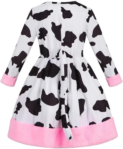 Vista 2 de HAPNBCELE Animal Costume for Kids Girls Dress with Tail Headhand