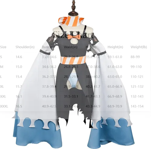 Vista 7 de Amo Cosplay Disfraz Gachiakuta Conjunto Completo Mujer Negro Correa Falda negro B