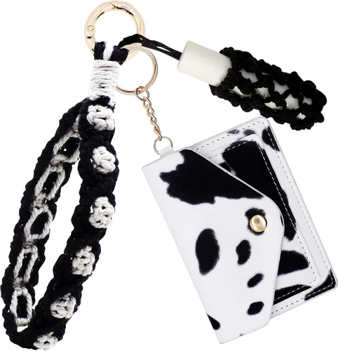 Vista 120 de BIHRTC Llavero de pulsera boho con soporte para lápiz labial, pulsera hecha a mano