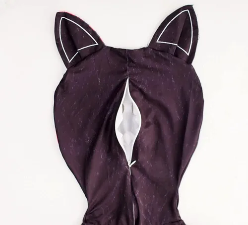 Vista 3 de Disfraz de gato aterrador de dibujos animados para niños, overol de cosplay para niñoniña