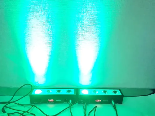 Vista 7 de Luz LED para escenario de lavado de pared, 4 piezas, X3W RGB 3 en 1 LED y casa de aluminio completo de 7 modos DMX512 para discoteca/fiesta/teatro