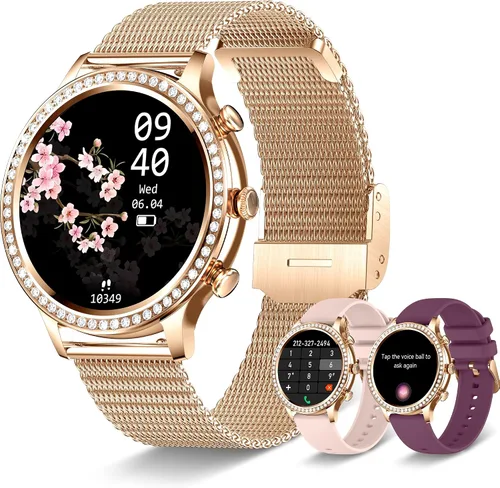 Vista 11 de Smart Watches for Women,1.32'' AMOLED Ultra-Thin Smart Watch with Bluetooth Make/Answer Call,Heart Rate/SpO2/Sleep Tracker,120+ Sport Modes IP68