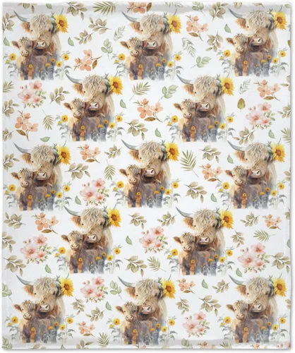 Vista 22 de Manta de franela de vaca para regalo, ultra suave y acogedora, manta de forro polar ligera y mullida, manta de felpa cálida para sofá, cama, 30 x 40