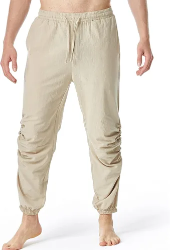 Vista 2 de Men's Skinny Fit Pants Casual Stretch Chinos Cargo Sweatpants Lightweight Cinch Leg Trousers Multi-Pockets Fall Pant