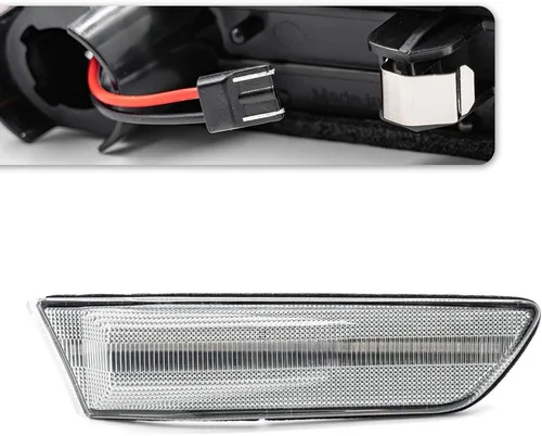 Vista 2 de 2 piezas de luces indicadoras laterales LED ámbar completas para Infiniti G35 coupé Skyline V35 2003-2007, lente transparente, lámpara de señal