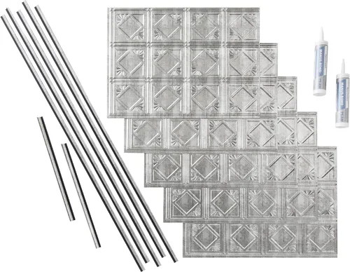 Vista 24 de FASÄDE Kit decorativo para salpicaduras de vinilo de estilo tradicional y patrón 4 de 15 pies cuadrados en bronce de las Bermudas