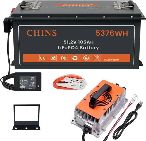 Vista 8 de CHINS - Batería de litio para carrito de golf de 36 V, 100 AH, incluye