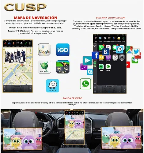 Vista 5 de CUSP Radio estéreo de coche GPS para Ford Mustang 2010-2014 coche PX3 Quad Core 2G+32G AUTO A/C y A/C manual