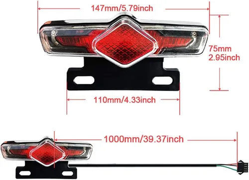 Vista 2 de 3 en 1 Accesorios de conversión de iones de litio para bicicleta, kit de luz ebike ebike Kit de luces traseras para faros delanteros DK336 E-Bike