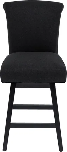 Vista 6 de Juego de 2 taburetes de bar giratorios de 360°, modernos taburetes Negro