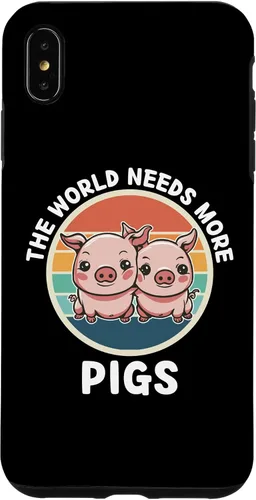 Vista 7 de iPhone 15 Vintage The World Needs More Pig Retro Pigs Lover Case