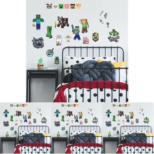 Vista 6 de RoomMates RMK5366SCS Minecraft Characters - Adhesivos decorativos para pared (despegar y pegar)