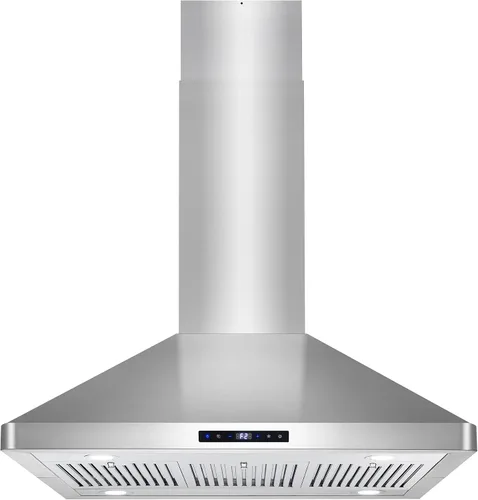 Vista 18 de COSMO COS-668ICS750 30 pulgadas Lumin Collection 380 CFM Campana extractora para isla con conductos, controles de toque suave, luces LED, acero