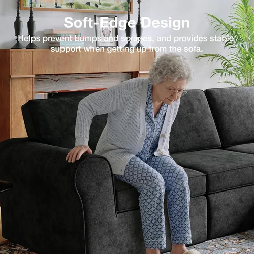 Vista 8 de Novilla Sofá modular de 108 pulgadas, sofás modulares modulares para sala de estar y dormitorio, funda extraíble de chenilla, sofá nube con soporte