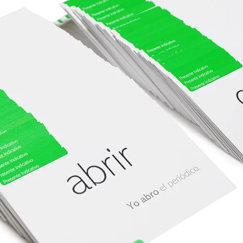 Vista 5 de 200 Tarjetas Flash de Conjugación de Verbos Españoles Presente Indicativo - Ejemplos Completos en Español e Inglés
