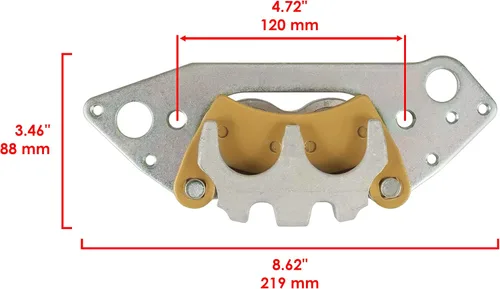 Vista 2 de Caltric Pinza de freno delantera derecha compatible con Polaris Ranger 900 Disel 4X4 2011 2012