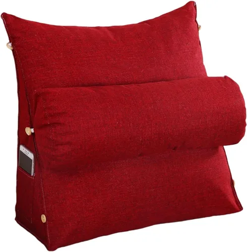Vista 6 de Almohada de cuña para dormir después de una cirugía, almohada de lectura con soporte ajustable para el cuello para cama, sofá, cojín de espalda