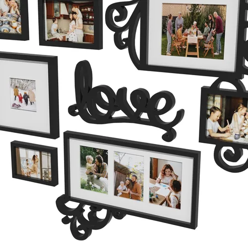 Vista 8 de HELLO LAURA - Marco de Fotos Collage Grande para Colgar en la Pared Marcos de Fotos Elegante Marco de Collage de Corazón Regalos para Familia