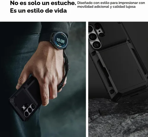 Vista 6 de VRS DESIGN Damda Glide Pro - Funda protectora para Samsung Galaxy S26 Ultra (2026), patente en Estados Unidos, con 4 tarjetas, funda protectora