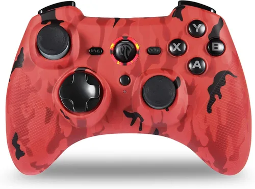 Vista 9 de EasySMX Controlador inalámbrico 24G para PS3 gamepads de PC con rango de botón de disparo de vibración de hasta 328ft compatible con PC de vapor